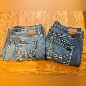 2 Pairs BKE Buckle Blue Denim Jeans